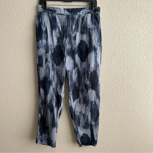 Gap Navy Print casual drawstring pull-on waist ankle track‎ pant
